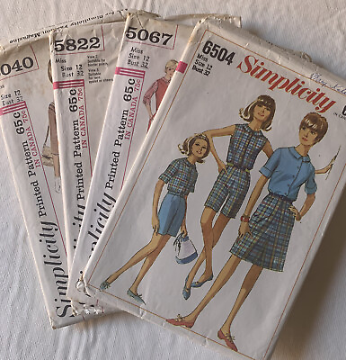 #ad Simplicity 4 Miss Size 12 Vintage Sewing Patterns $21.60