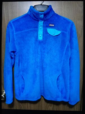 #ad PATAGONIA Snap T Fleece Girls Size XXL 16 18 Blue Fits Women’s Small As Well $39.99
