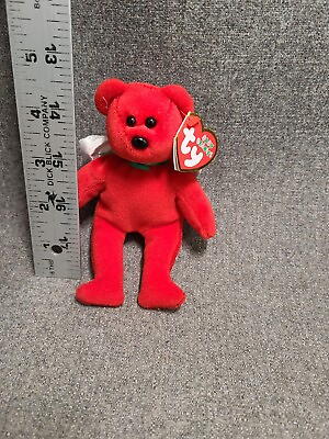 #ad TY Baby Beanies DIVINE Holiday Angel Red Bear Plush Ornament New w Tags 2009 $4.99