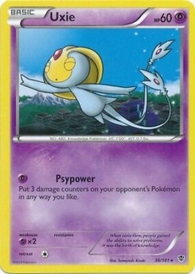 #ad Pokémon TCG Uxie 36 101 Rare Black amp; White: Plasma Blast Near Mint $1.25