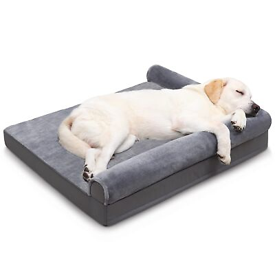 #ad Orthopedic Dog Bed Waterproof Dog Beds for Large Dogs Flannel Bolster Dog Cou... $57.91