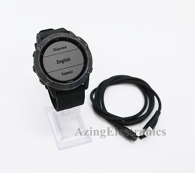 #ad Garmin Fenix 6X Pro Solar Titanium Multisport GPS Smartwatch 51mm Black Gray $229.99
