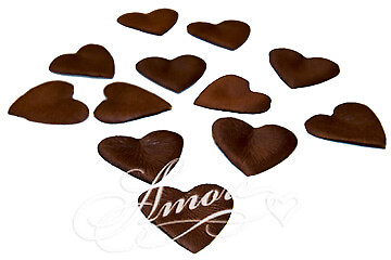 #ad 1000 Wedding Silk Rose Petals Heart Shape Chocolate Brown Cocoa Petals amp; Garl $17.99