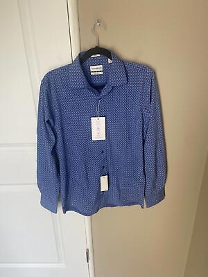#ad Lucky Brand New With Tags Long Sleeve Button Down Shirt Geo Print Slim Fit Med￼ $22.50