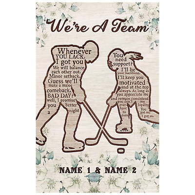 #ad Personalized Hockey We#x27;re a Team Vertical Poster No Frame Canvas Home Decor $18.95