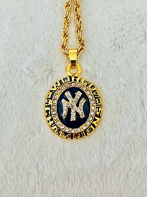 #ad 1998 NEW YORK Yankees World Series Championship Pendant Necklace 🇺🇸 SHIP $28.99