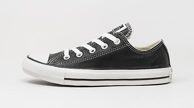 #ad CONVERSE All Star Ox Low Chuck Taylor Black LEATHER Women Shoes Sneakers $62.00