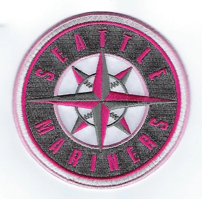 #ad Seattle Mariners Mothers Day Pink Sleeve Jersey Patch $8.79