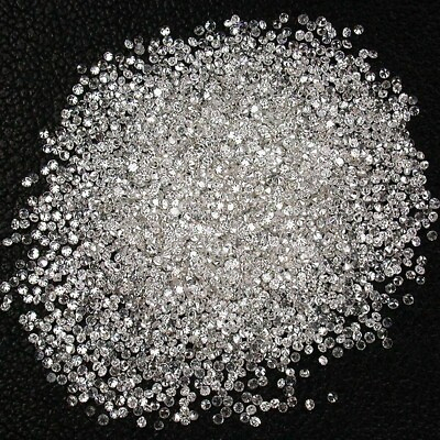 #ad Natural 0.90MM Loose Diamond Round 75 Pcs Lot VVS Clarity D F White Colorless $375.06