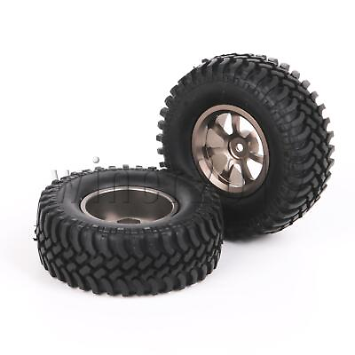 #ad 20 Pieces RC1:10 Rock Crawler Rubber Tyres w Upgrade 7 Spoke Wheel Rims $142.40
