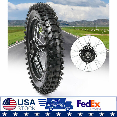 #ad 14quot; Fit 125cc Dirt Pit Bike Apollo Taotao Rear Wheel Rim 90 100 14 Tire Assembly $79.80