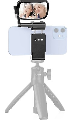 #ad Ulanzi ST 30 Smartphone Clip Clamp Selfie Mirror 360 Adjustable With Cold Shoe $8.99