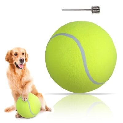 #ad Giant Tennis Ball for Dogs Yellow Big Tennis Ball for Dog Birthday Gift 9.5quot; ... $18.64