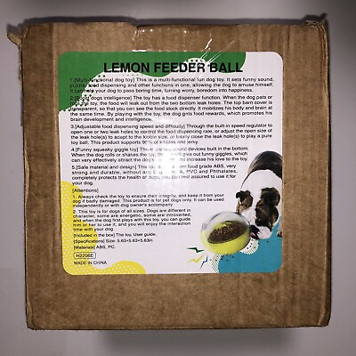 #ad Lemon Feeder Ball Multi Functional Purple Dog Toy Open box item $10.99