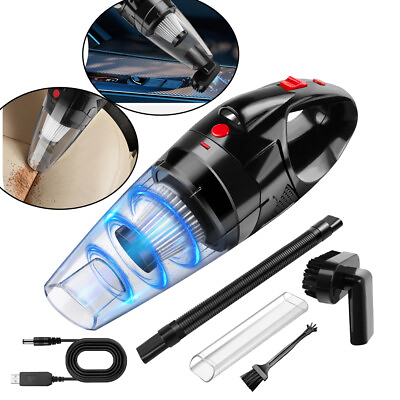 #ad Black Cordless Handheld Vacuum with Stainless Steel Filter 7KPA Suction Vacuum $38.26