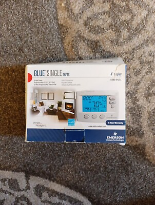 #ad Emerson Blue Thermostat Single 1H 1C Single Stage Programmable 1F80 0471 NIB $49.99