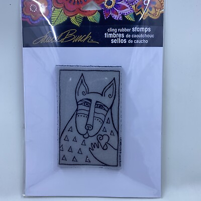 #ad Stampendous RUBBER STAMP cling LAUREL BURCH SENTIMENTAL FELINE Cat with Heart $9.90