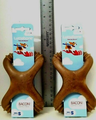 2 pk Lumabone BACON FLAVOR Dental Chew Made in the USA Small DOG under 30 lbs $17.59