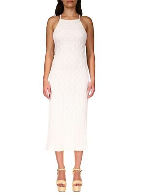 #ad Sanctuary Women#x27;s Into The Night Crochet Midi Dress White Size Large $31.84