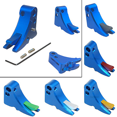 Blue Anodized Aluminum Trigger Shoe With Safety For G17 G19 G23 G26 G43 $39.99