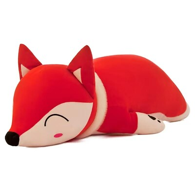 #ad Red Fox 20quot; Stuffed Animals Hugging Pillow with quot;I Love Youquot; on Collar $12.99