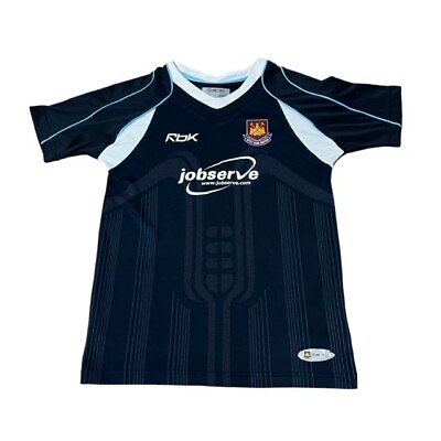 #ad 06 07West Ham United FC Reebok Kids Short Sleeve Blue Jersey Size JL 30 32 AU $26.00