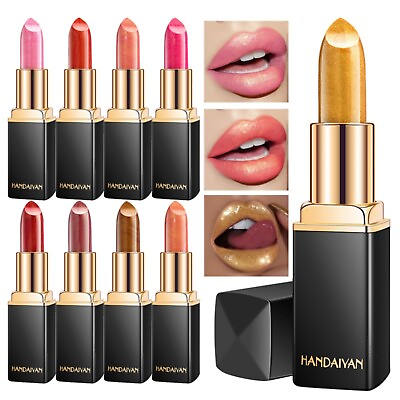 #ad Lipsticks Shimmer Metallic Lipstick Waterproof Long Lasting Makeup Glow Shimmer $0.99