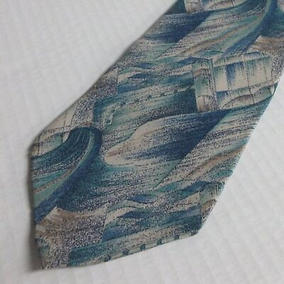 #ad UOMO VOLONTE 100% Silk Tie Handmade in Italy $13.99