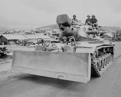 #ad Firebase LZ Fat City 1968 Photo Combat Engr. Vehicle 26th Engr. Bn Vietnam 8X10 $7.99