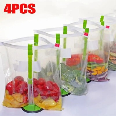 #ad Siyurongg 2 Pcs Baggy Rack Freezer Bag Holder Stand Adjustable Food Storage US $10.49