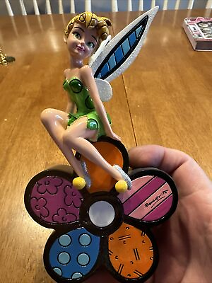 #ad 2012 DISNEY BRITTO TINKERBELL ON FLOWER RETIRED NO BOX $70.00