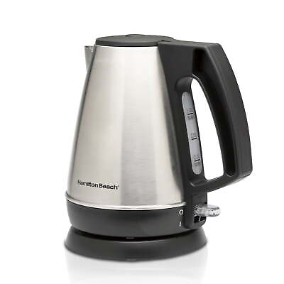 #ad Hamilton Beach 1 Liter Electric Kettle Stainless Steel and Black New 40901F $17.88