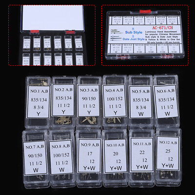 #ad For Watchmaker Watch Assortment Hands Set Watch Luminous Replace Pointer Parts $14.25