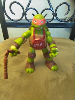 #ad 2014 Playmates Teenage Mutant Ninja Turtles TMNT Michelangelo Weapon Stop figure $4.99
