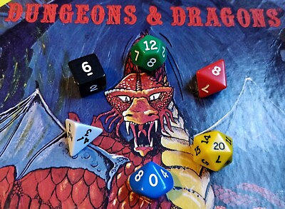#ad Advanced Dungeons amp; Dragons Role Playing Polyhedral Dice Set Vintage Original $18.12