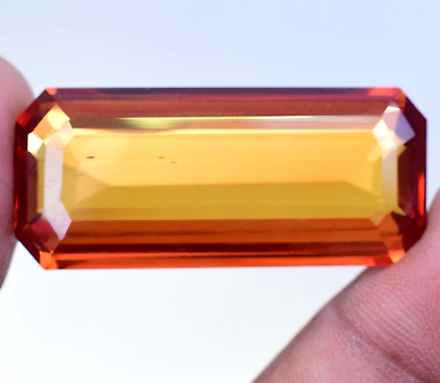 #ad 70.70 Ct Natural Big Size Orange Fire Sapphire AGL Certified Stunning Gemstone $99.99