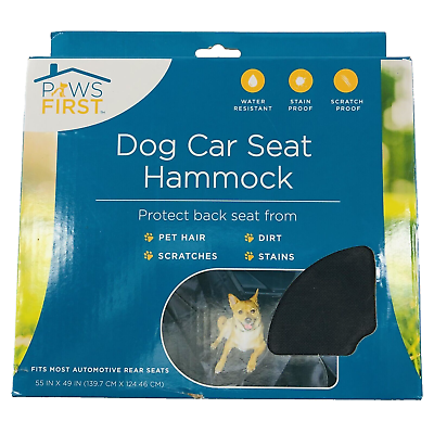 #ad Paws First Dog Car Seat Hammock Stain amp; Scratch Proof Waterproof Fits Rear Seat $12.98