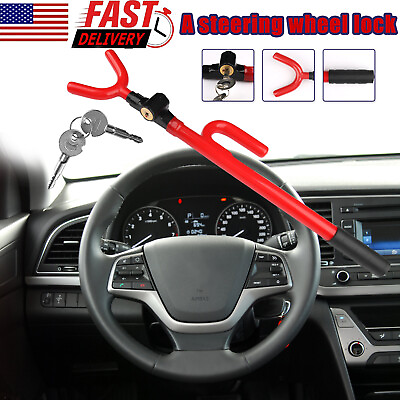 #ad Steering Wheel Lock The Club Twin Hooks Anti Theft Universal Car Van Truck SUV $14.98