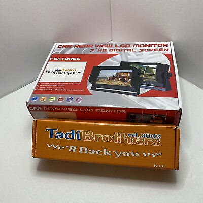#ad Tadi Brothers 7quot; Monitor License Plate Backup Camera Rear View RV Car Van SUV $129.99