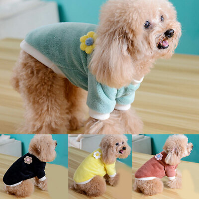 #ad Hot Pet Dog Clothes Fleece Sweater Small Cat Puppy T Shirt Vest Costume Apparel $3.49