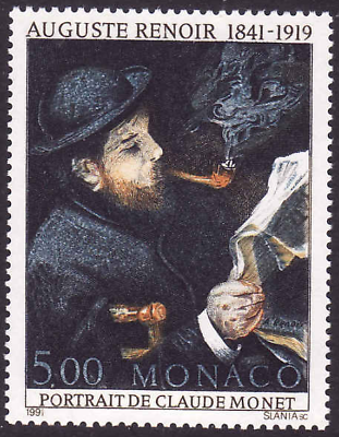 #ad Monaco #YT1789 MNH 1991 Renoir Monet Portrait Art 1783 $5.29