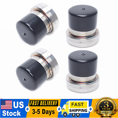 #ad 4Pcs 2.441in Boat Trailer Bearing Buddy Stainless Steel w Protective Grease Bra $31.35