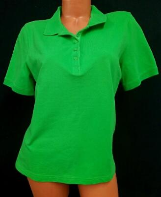 #ad Liz claiborne green partial buttoned stretch short sleeve plus top 1X $14.99