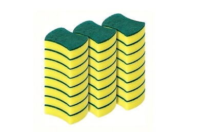 #ad 12 24 Pack Heavy Duty Scrub Sponges Washing Dishes Cleaning Kitchen Dish Sponge $9.99