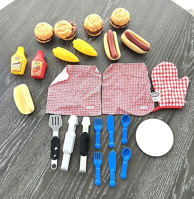 #ad Little Tikes Backyard Barbeque Grillin Goodies Play Food 34 Replacement Pieces $26.99