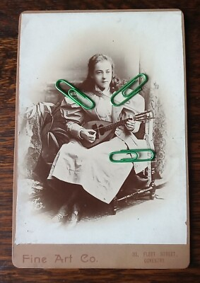 #ad Super Cabinet Photo Girl Playing her Mandolin Fine Art Co. Coventry Warwickshire GBP 15.00