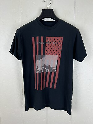 #ad Ezekiel Shirt Mens Large Black Graphic Crew Neck Short Sleeve American Flag Slim $5.56