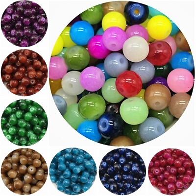 4mm 6mm 8mm 10mm Glass Beads Round Loose Spacer Wholesale Jewelry Making DIY $1.88