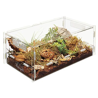 #ad Zilla Micro Habitat Terrarium Enclosure for Small Tree Dwelling Reptiles Large $18.99