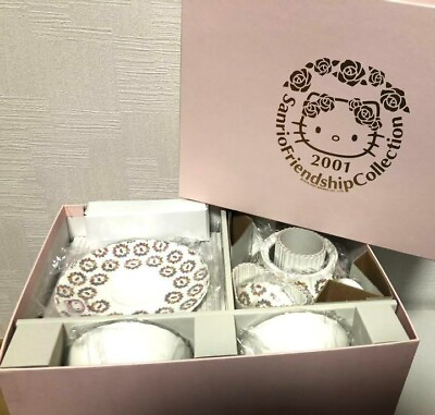 #ad Sanrio tea pot set noritake Hello Kitty 2001 from japan flower pattern $685.10